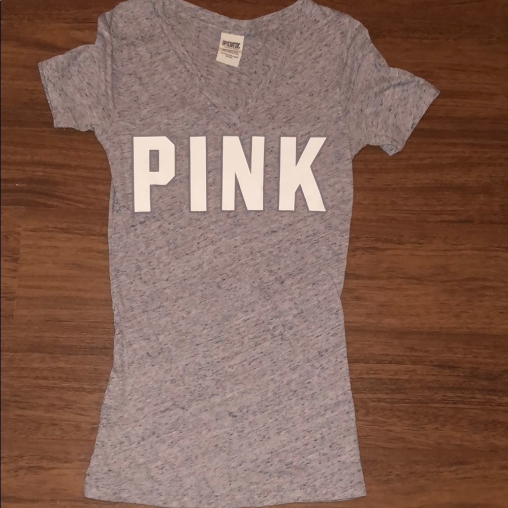 Grey pink t shirt
